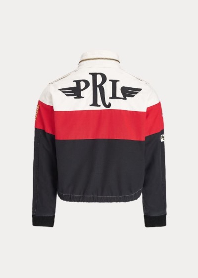 Polo Ralph Lauren Cotton Graphic Bomber Jakke Dame Danmark (BIZNX6183)